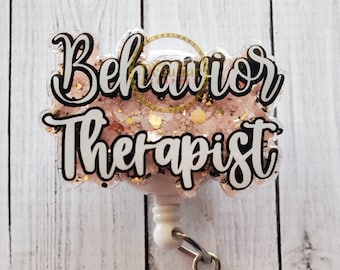 Behavior Therapist Badge Reel, badge holder, ABA, BCBA, therapy