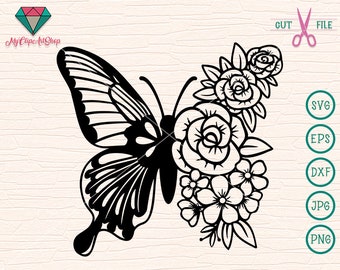 Free Free 212 Half Butterfly Half Flower Svg Free SVG PNG EPS DXF File