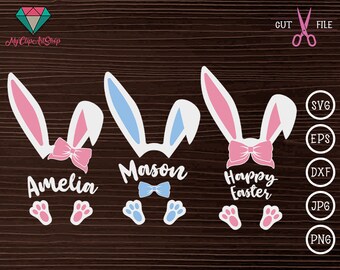 Easter Bunny Ears Svg, Easter Split Monogram Svg, Svg Files For Cricut, Easter Svg, Bunny Svg, Svg Files For Silhouette, Svg Files