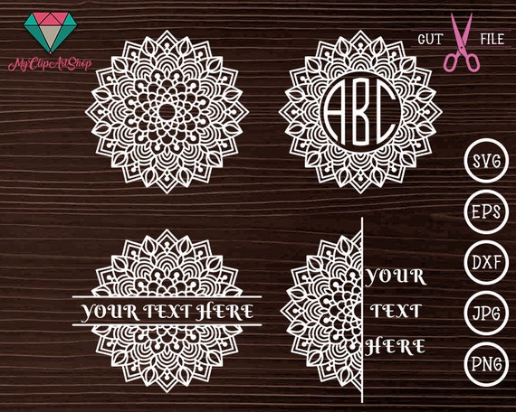 Download Monogram Frame Svg Mandala Svg Wedding Monogram Svg Name Etsy