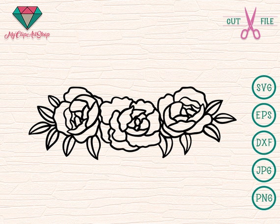 Download Flower Svg Files Flower Border Svg Flower Flourish Floral Etsy