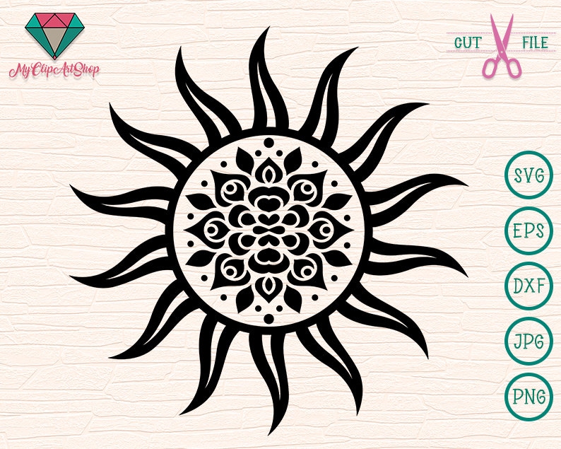 Sun And Moon Mandala Svg Free Printable - Layered SVG Cut File - Free