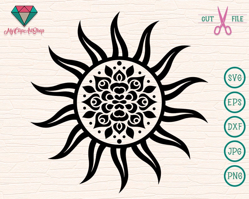 Download Mandala svg Mandala sun svg moon svg sun clipart svg | Etsy