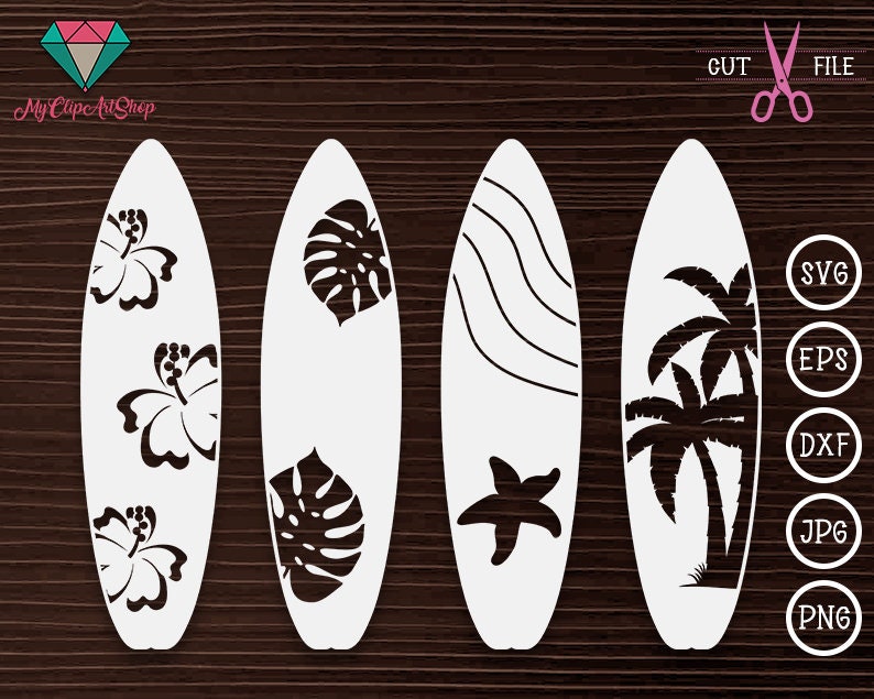 Surfboard Svg Summer Surfer Beach Surfing Surf Board Etsy Australia