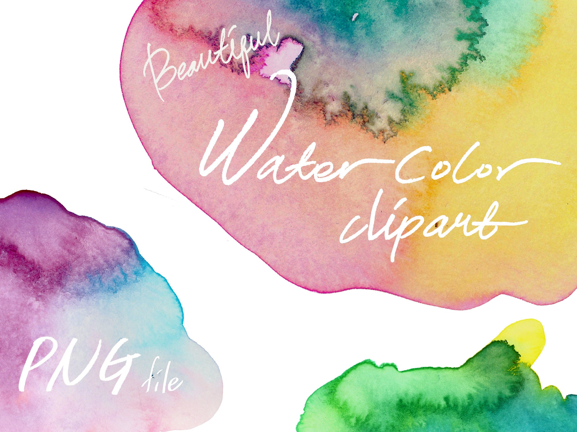Watercolor Clipart PNG File Watercolor Painting Download PNG | Etsy