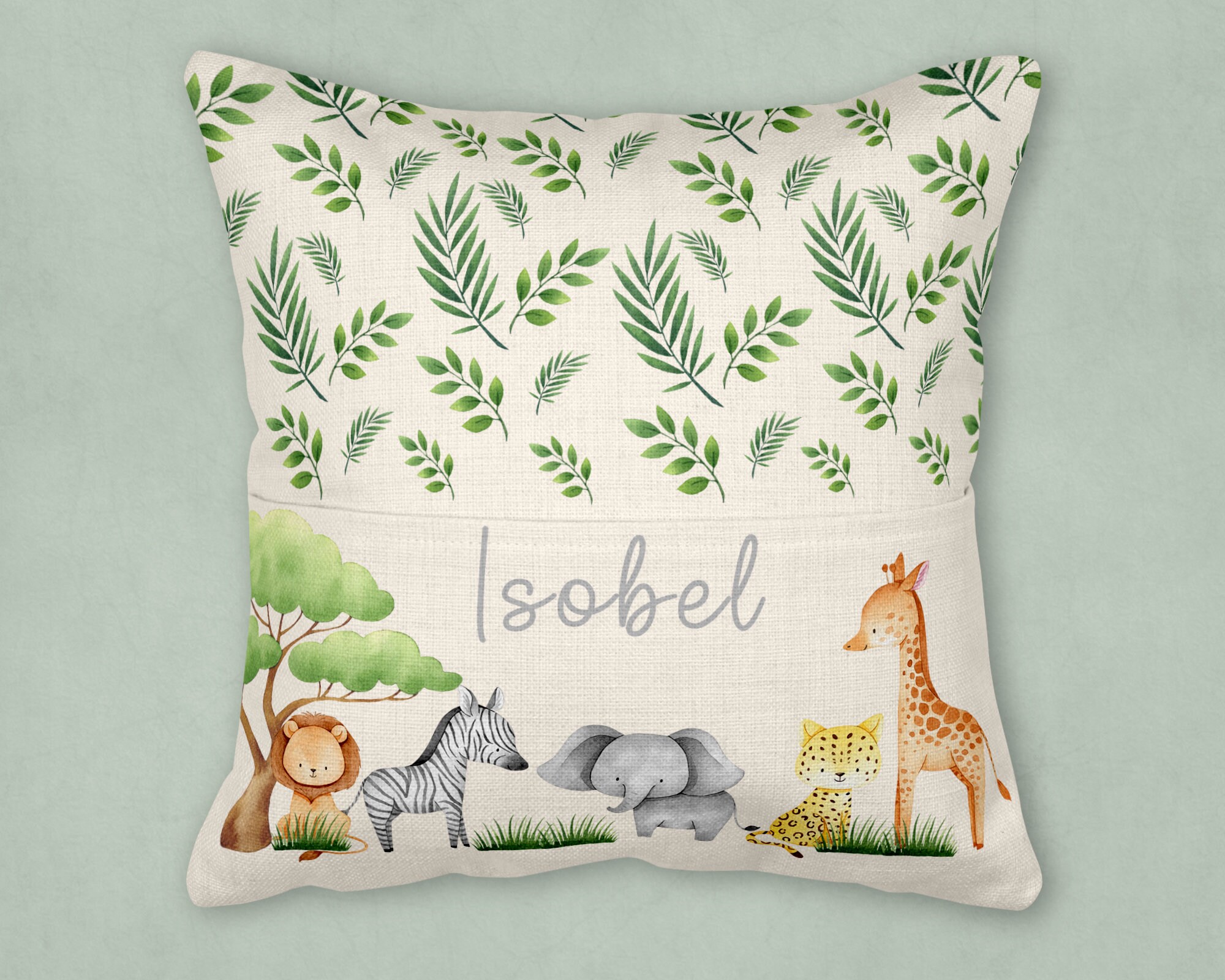 Safari Reading cushion Reading cushion Personalised New Baby Etsy