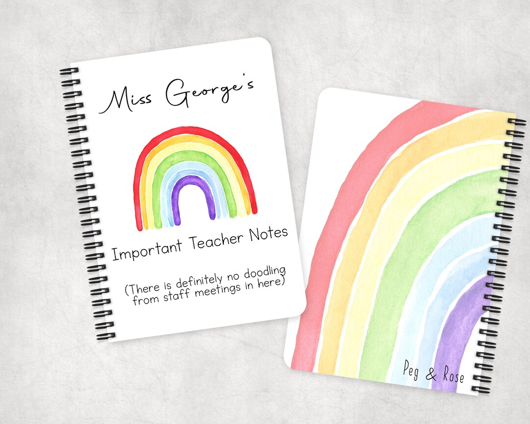 Teacher Notebook, Teacher Gift, Teacher End of Year Gift, Thank You ...