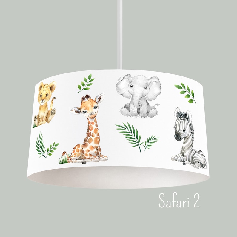 Safari Lampshade Nursery Safari Lampshade Safari Nursery Etsy UK