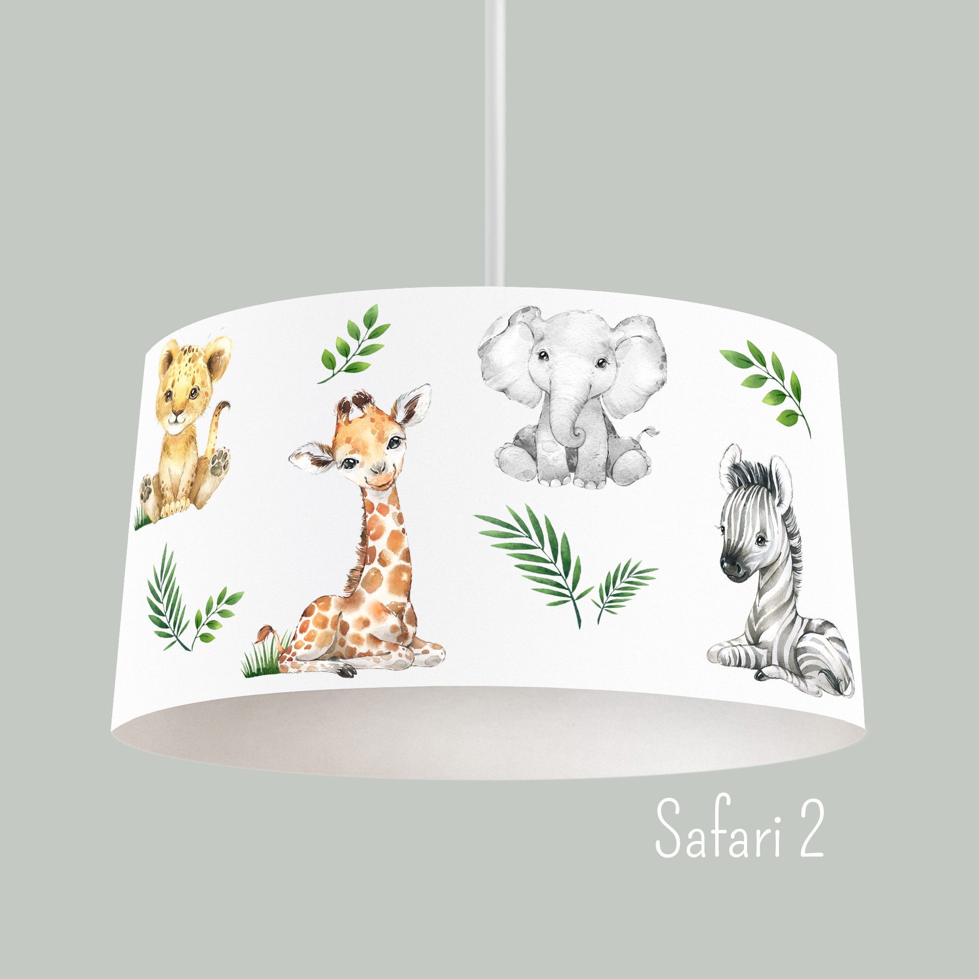 Safari Lampshade Nursery Safari Lampshade Safari Nursery Etsy UK
