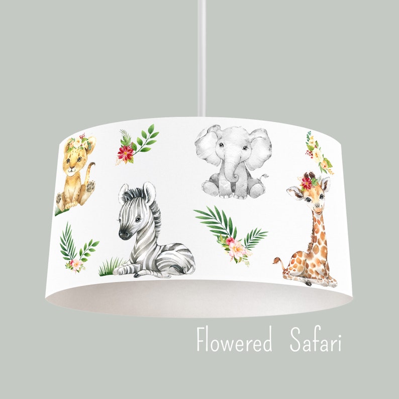 Safari Lampshade Nursery Safari Lampshade Safari Nursery Etsy UK