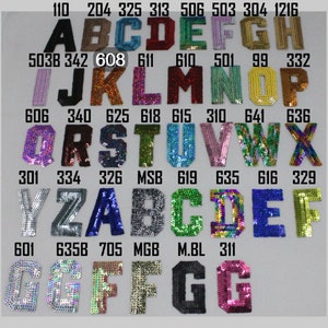 WHITE NOW AVAILABLE 2.5" Sequin Letters (Color Options)