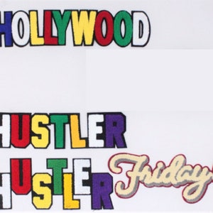 Chenille Patch: Colorful Patches Friday, Hollywood, Hustler - Ships from USA