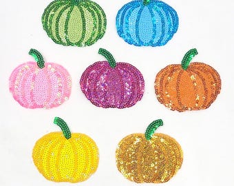 Sequin Pumpkin Multiple Color Patches - Ships from USA
