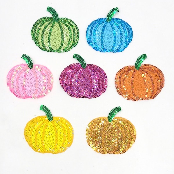 Pompoen met lovertjes, meerdere kleurenpatches - verzonden vanuit de VS
