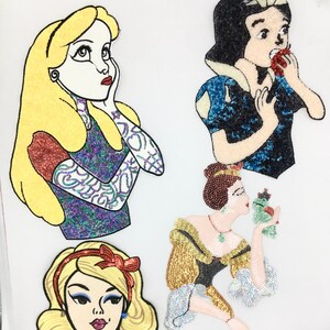 Sequin Fairy Tale Girls Patches - Ships from USA