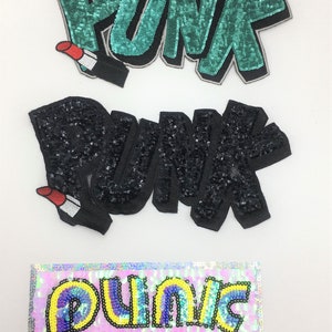 Patches PUNK de lantejoulas - Enviados dos EUA