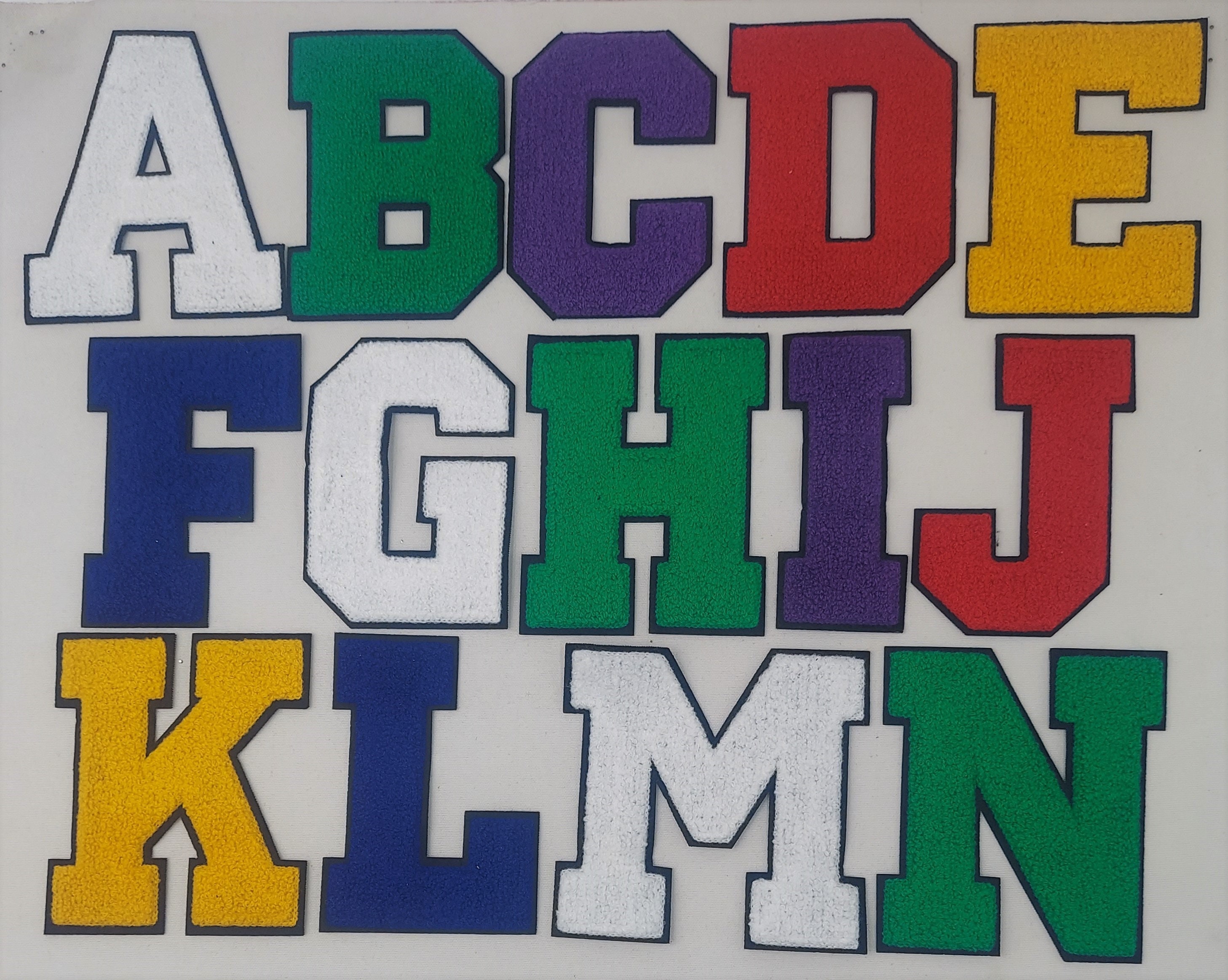 NEW COLOR 3in Sequin Iron-on Letters 