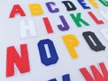 3 Inch Chenille Letters with White Background: Pick Your Letter / Color