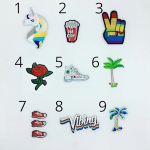 Sequin and Embroidery Bright Mini Patches Set - Ships from USA