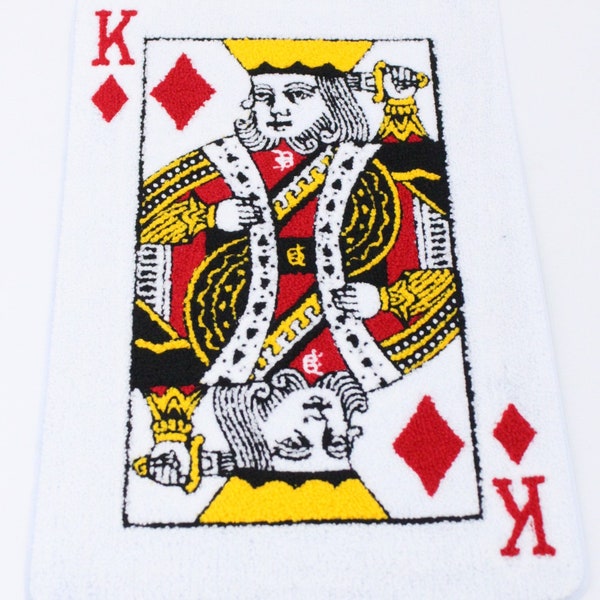 Large Chenille Patch (Choose!): Queen of Hearts OR King of Diamonds