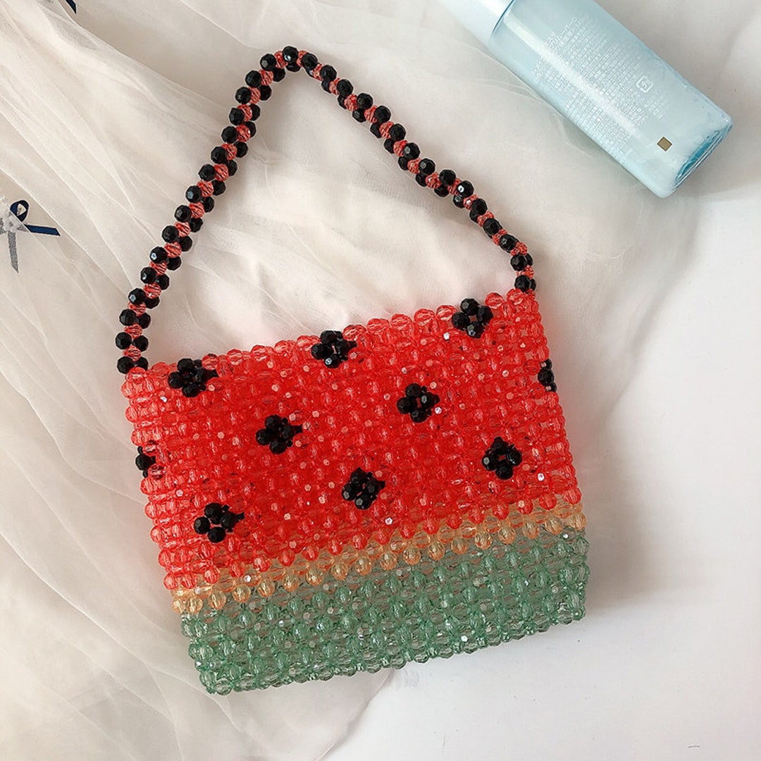 Handmade Beaded Bag Cute Summer Watermelon Bag - Etsy