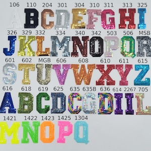 NEW COLOR 3in Sequin Iron-On Letters