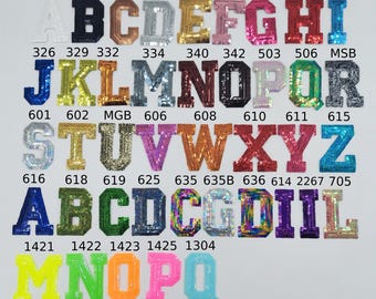 NEW COLOR 3in Sequin Iron-On Letters