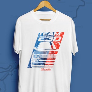 BMW M3 E30 Tshirt, Team M3 E30, Classic sports car design car gift, car Tshirt