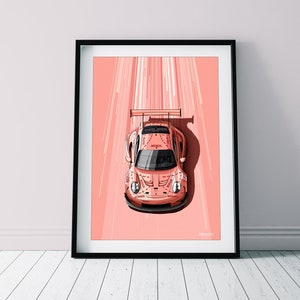 Porsche 911 RSR Pink Pig Race Car Print