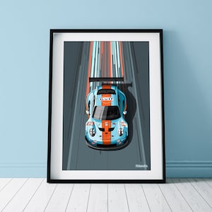 Porsche 911 RSR Gulf Racing Print