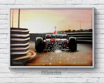 Ferrari F310 Art Print - Michael Schumacher 1996 F1 Poster - Minimalist Motorsport Wall Decor & Gift for Formula 1 Fans