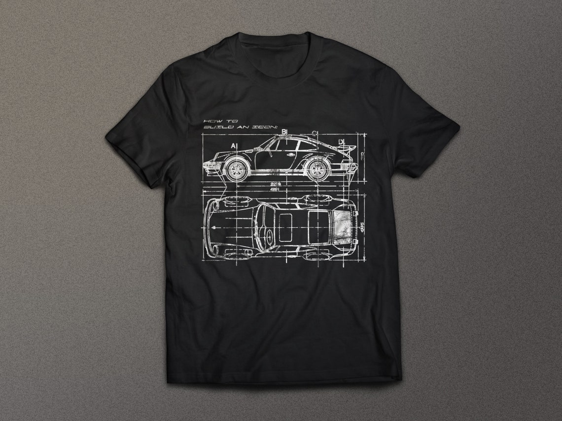 Porsche 911 How to Build an Icon Sports Car Blueprint Tshirt - Etsy