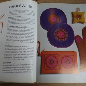 Scandinavian book Danish Lis Paludan 1973 Dutch edition applikeren en borduren 1970s embroidery DIY craft book retro flower power image 3