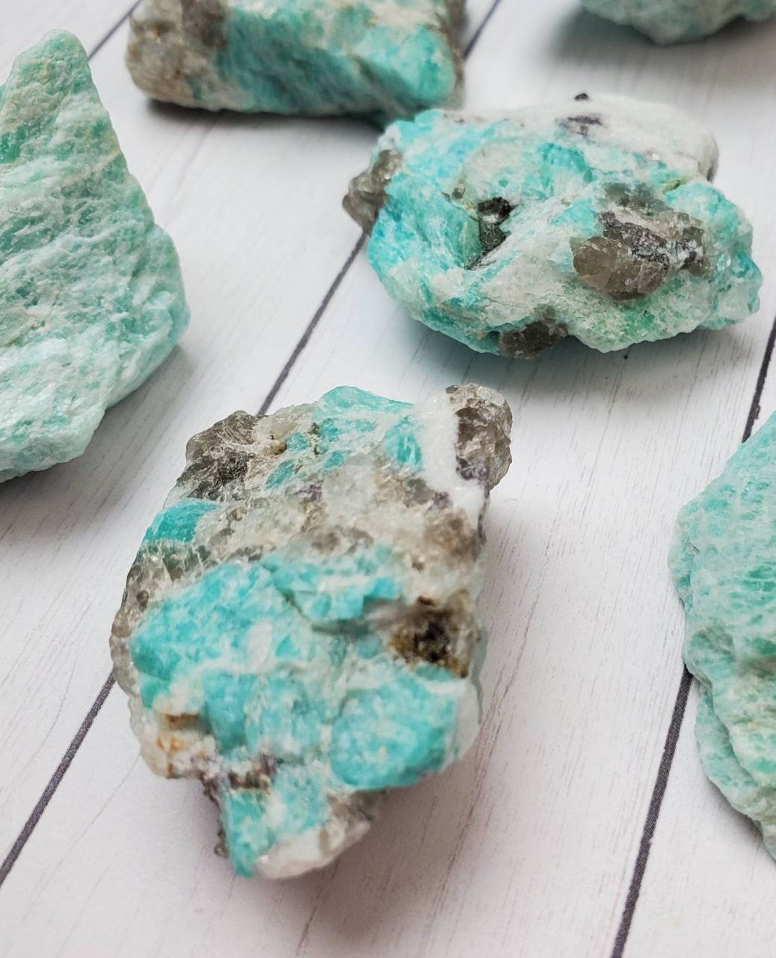 Amazonite Natural Raw Amazonite Crystal Heart Chakra Etsy