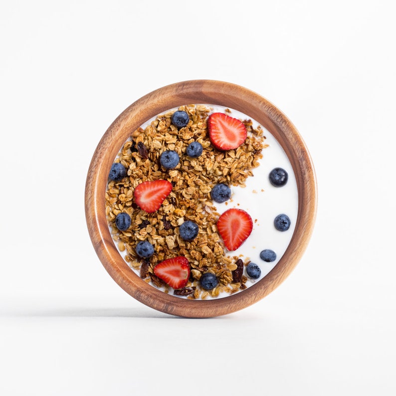 SiamMandalay Acacia Wood Salad Bowl - Thumbnail 2
