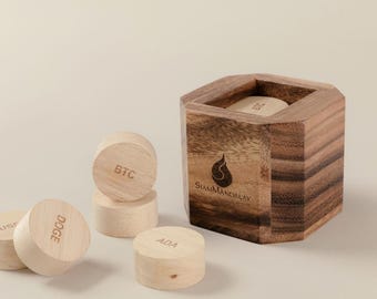 Bitcoin Wooden Stacking Puzzle: Crypto Desk Toy
