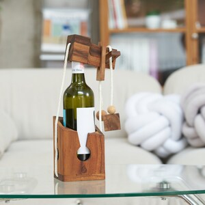 Wine Challenge: Wine Bottle Puzzle Gift for Parties Bottle Lock