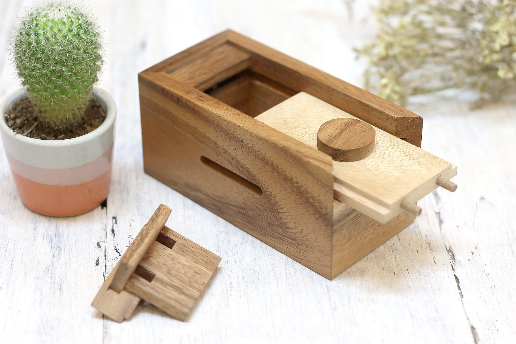 Treasure Chest Triple Puzzle Lock Box Game for Adults Magic Money