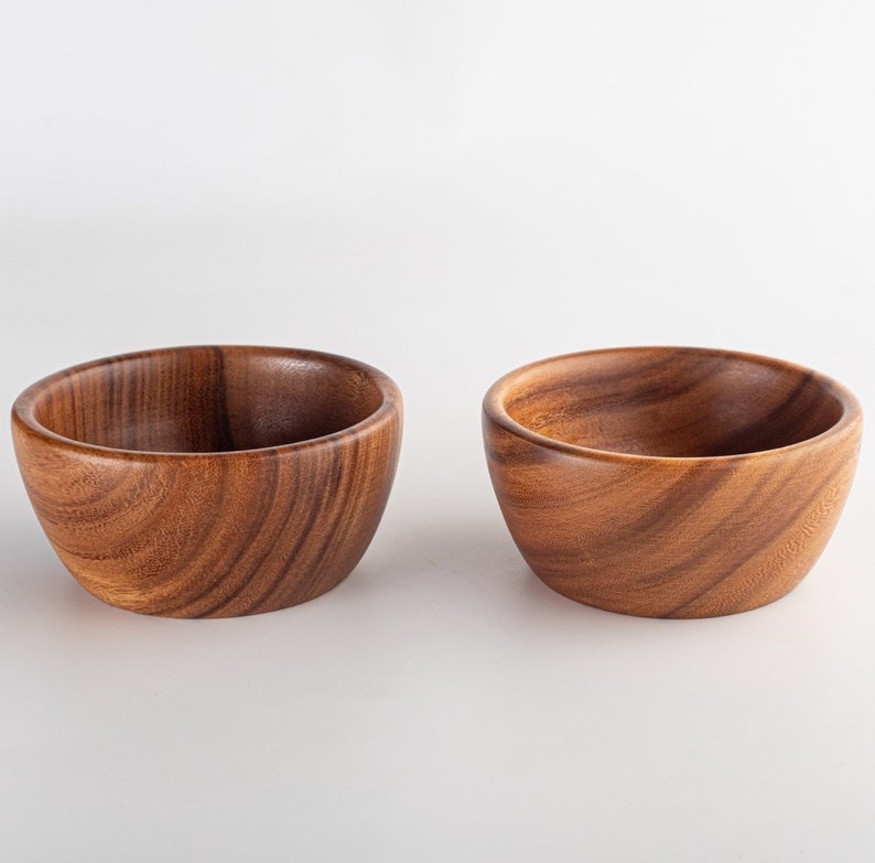 SiamMandalay Acacia Wood Salad Bowl - Thumbnail 3