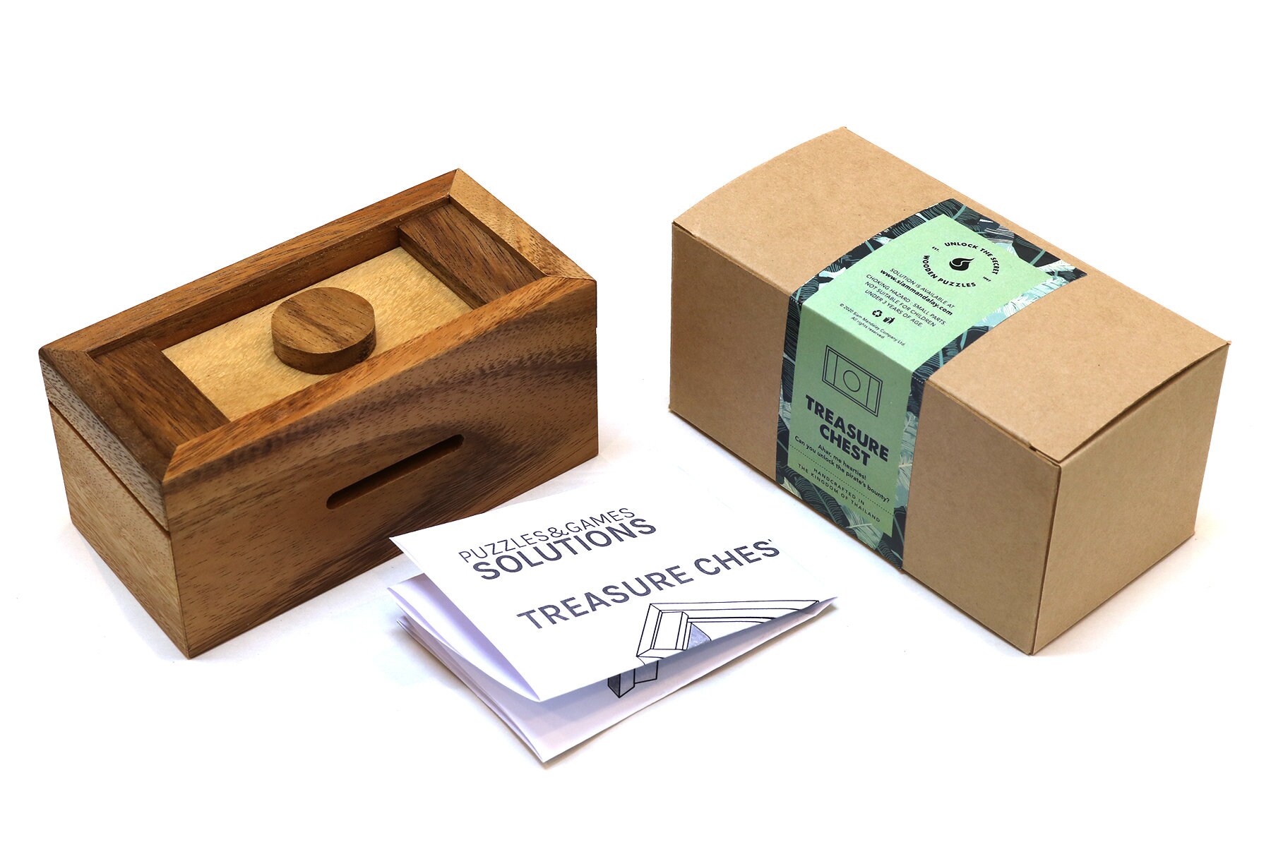 Treasure Chest Triple Puzzle Lock Box Game for Adults Magic Money