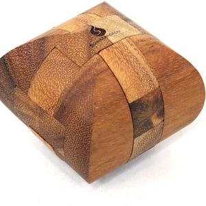 Ascher: 3D Brain Teaser Wooden Puzzle for Adults Hard Unique Stocking Filler Gift for Boys / Him Wood Games for Kids Brain Handmade STEM Toy
