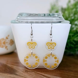 Corelle Inspired Butterfly Gold Earrings