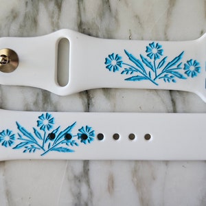 &quot;Kornblumenblau inspiriertes &quot;&quot;Silikon&quot;&quot; Armband.&quot;