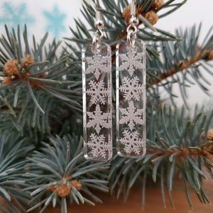 Vintage Pyrex Snowflake Inspired Earrings