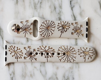 Pyrex Dandelion Duet Inspired Engraved Silicone Watch Band
