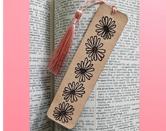 Pyrex Pink Daisy Leather Bookmark