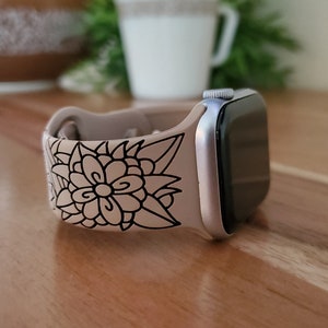 Pyrex Woodland Inspired Engraved Silicone Watch Band