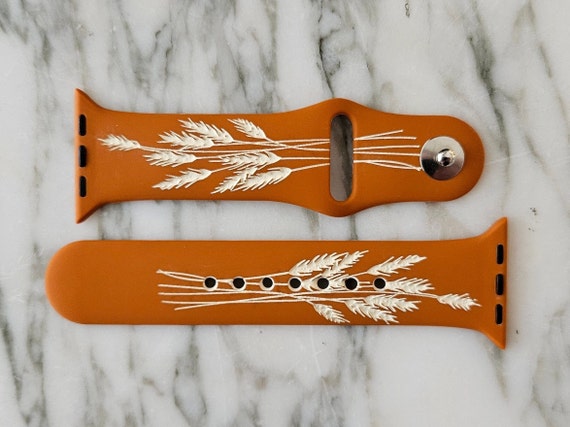 Pyrex Autumn Harvest Inspired Engraved Silicone Watch Band