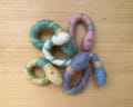 Snake toy for cats, gift for pets, handmade snakes made with natural wool that wind up, felt snakes for kittens product logo
