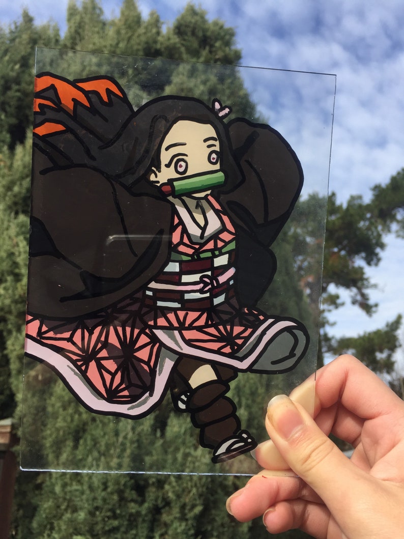 Custom Glass Painting Anime Etsy
